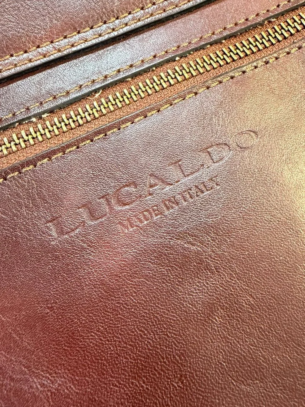 Lucaldo Made in Italy Brown Leather Messenger / Laptop Bag - Never Used 🤎